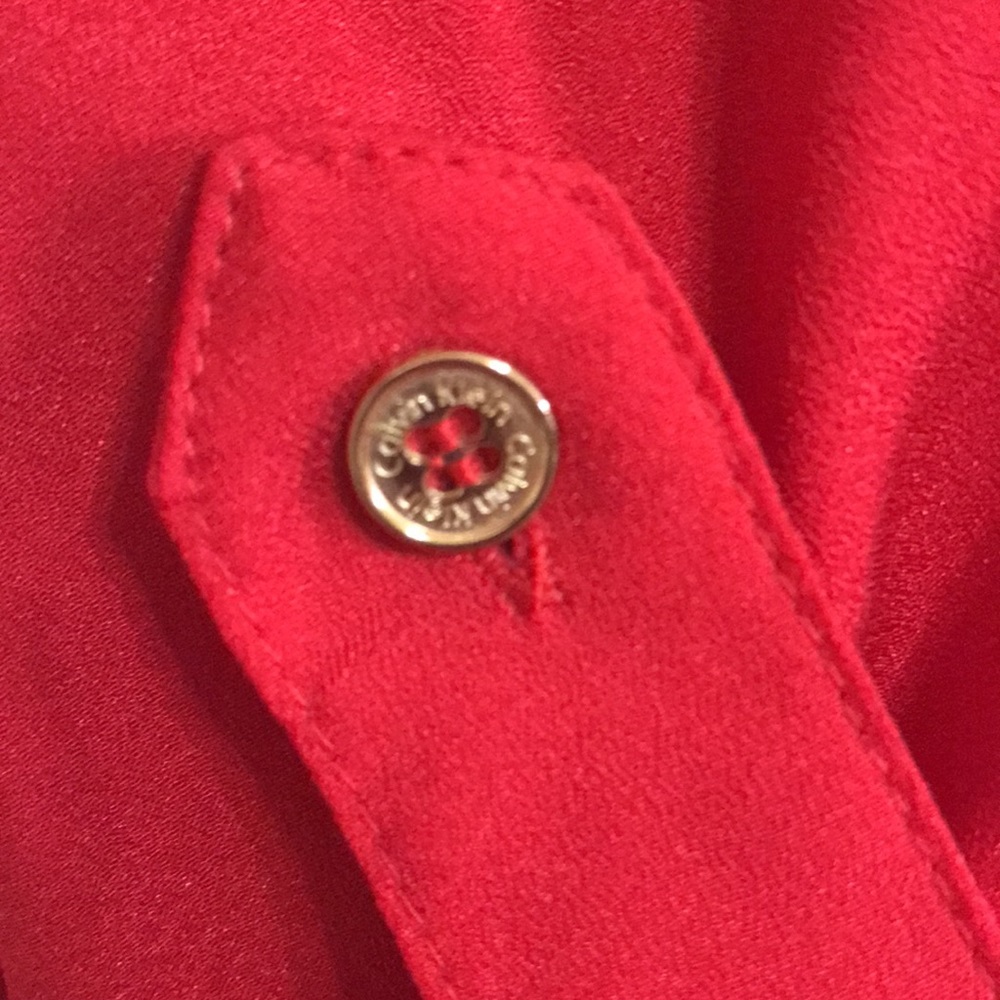 NWOT Calvin Klein Red Women’s Shirt 1X - Picture 8 of 11